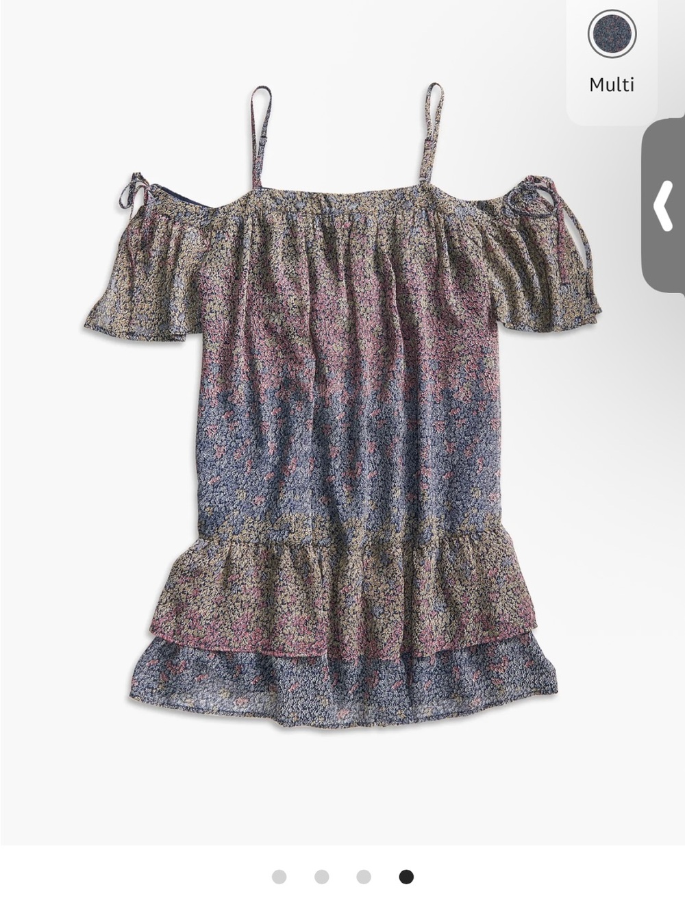 Lucky BranCold Shoulder Ruffle Dress Multi-Color - Picture 5 of 5